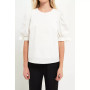 Women's Bow Banded Puff Sleeve Blouse