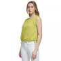 Women's Side-Tie Pintuck Round-Neck Top
