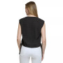 Women's Side-Tie Pintuck Round-Neck Top