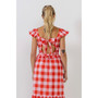 Women's Gingham Smocked Top