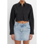 Women's Raw Edge Cropped Shirts