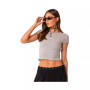 Women's Open Back T-Shirt With Short Sleeve