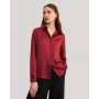 Women's Basic Concealed Placket Silk Shirt