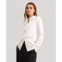 Women's Basic Concealed Placket Silk Shirt