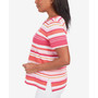 Petite Striped Ring Detail T-shirt