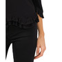 Women's 3/4-Sleeve Ruffle-Hem Crew Neck Knit Top
