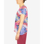 Petite Scenic Drive Leafy Sharkbite Split Neck Top