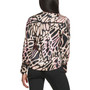 Women's Butterfly-Print Lace-Trim Blouse