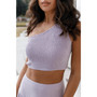 Womens August Shirred Cropped Top