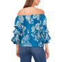 Women's Bubble Sleeve Blooming Paisley Blouse