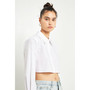 Women's Shoulder Pad Cropped Shirt