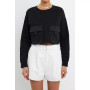 Women's Pockets Detail Cropped Sweatshirt
