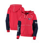 Women's Red, Navy Washington Capitals Raglan Full-Zip Hoodie