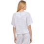 Women's Striped Dolman Elbow-Sleeve Cropped Top