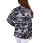 Petite Long Sleeve Knit Cowl Neck Top with Crossover Styling