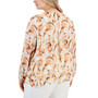 Plus Size Printed Double-Layer Blouse