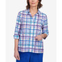 Petite Classics Endearing Plaid Button Down Top