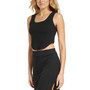 Women's Sleeveless Rib-Knit Cropped Tank Top