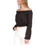 Women's Poplin Off-The-Shoulder Top