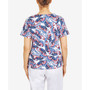 Petite Printed Butterfly Tie Hem Top