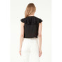 Women's Lace Up Ruffle Crop Top