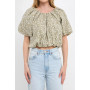 Women's Raglan Blouson Cropped Top