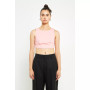 Women's Elastic Band Open Back Crop Top