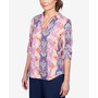 Women's Moody Blues Paisley Medallion Split Neck Top