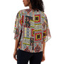 Women's Printed Boat-Neck Top