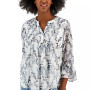 Petite Butterfly Print Pintuck Top, Created for Macy's
