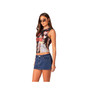 Women's City Girl Print Sleeveless Tshirt With Back Cut Out