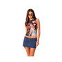 Women's City Girl Print Sleeveless Tshirt With Back Cut Out