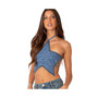 Women's Starlet Studded Denim Crop Top