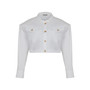 Women's Cropped Shirt With Shoulder Pads