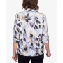 Petite Classics Blotted Watercolor Floral Button Down Top