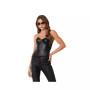 Women's Strapless Pu Corset Top