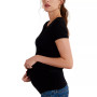 Luxe Side Ruched V-Scoop Maternity T Shirt