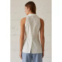 Women's Jenna Halter Button Up Tunic Top