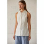 Women's Jenna Halter Button Up Tunic Top