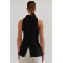 Women's Jenna Halter Button Up Tunic Top