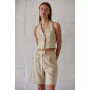 Women's Daum Linen-Cotton Halter Vest