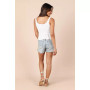 Womens Monique Shirred Peplum Top