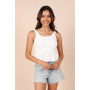 Womens Monique Shirred Peplum Top
