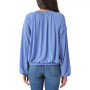 Women's Smocked-Neck Pintuck-Sleeve Top