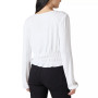 Pointelle-Trim Surplice Top