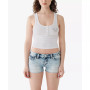 Women's Triple Horseshoe Cropped Henley Tank
