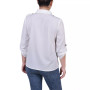 Petite 3/4 Sleeve Roll Tab Blouse