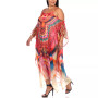 Plus Size Sheer Maxi Caftan