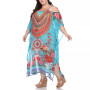 Plus Size Sheer Maxi Caftan