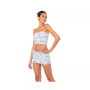 Women's Strapless Top With Delft Print